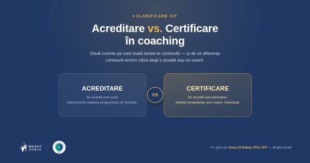 Acreditare vs. certificare în coaching: diferența care te poate costa doi ani și mulți bani